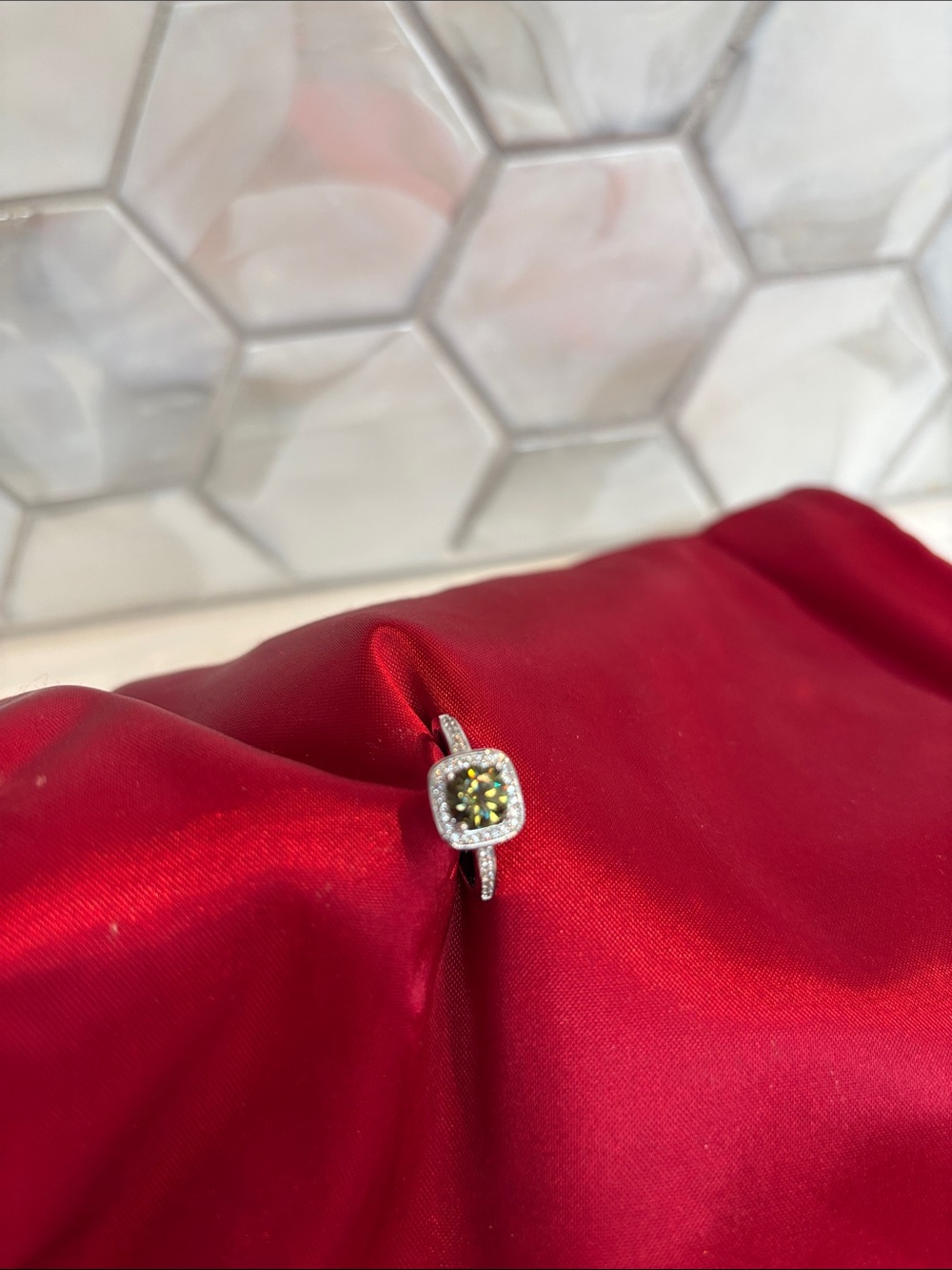 GRA Moissanite 925 silver ring